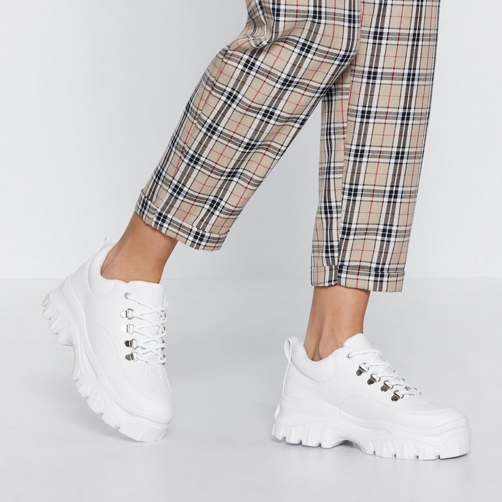 Nastygal chunky white sneakers